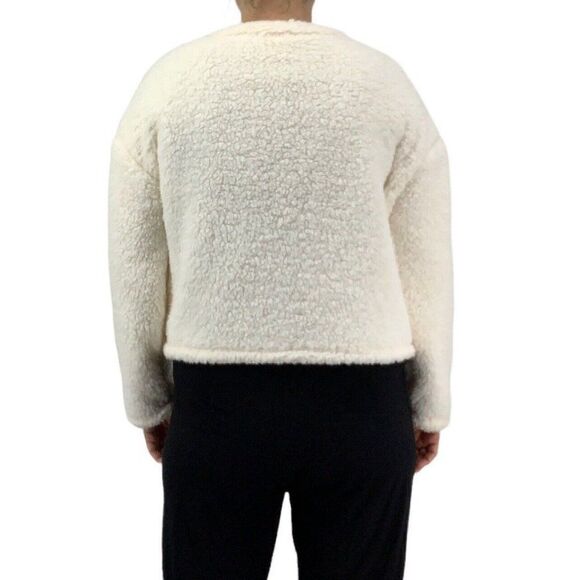 White teddy cardigan sweater Francescas Harmony Harper Heritage size small - Picture 2 of 9